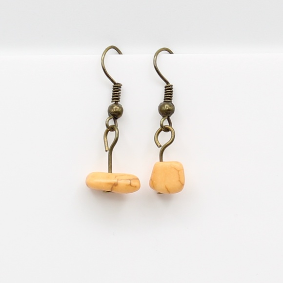 paparazzi asymmetrical earthy drop earrings - Picture 4 of 5